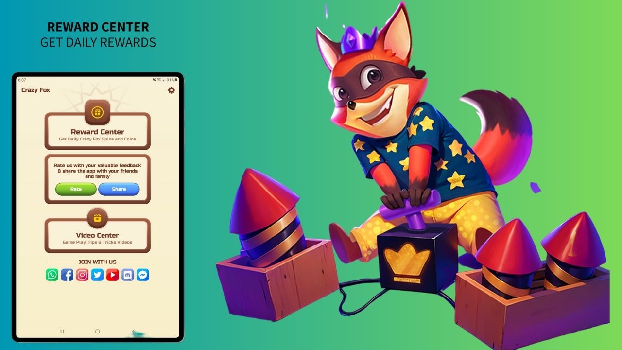 Reward Calendar bonuses in Crazy Fox